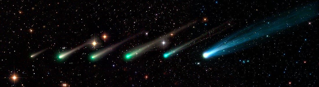 Comet ISON,time-lapse montage