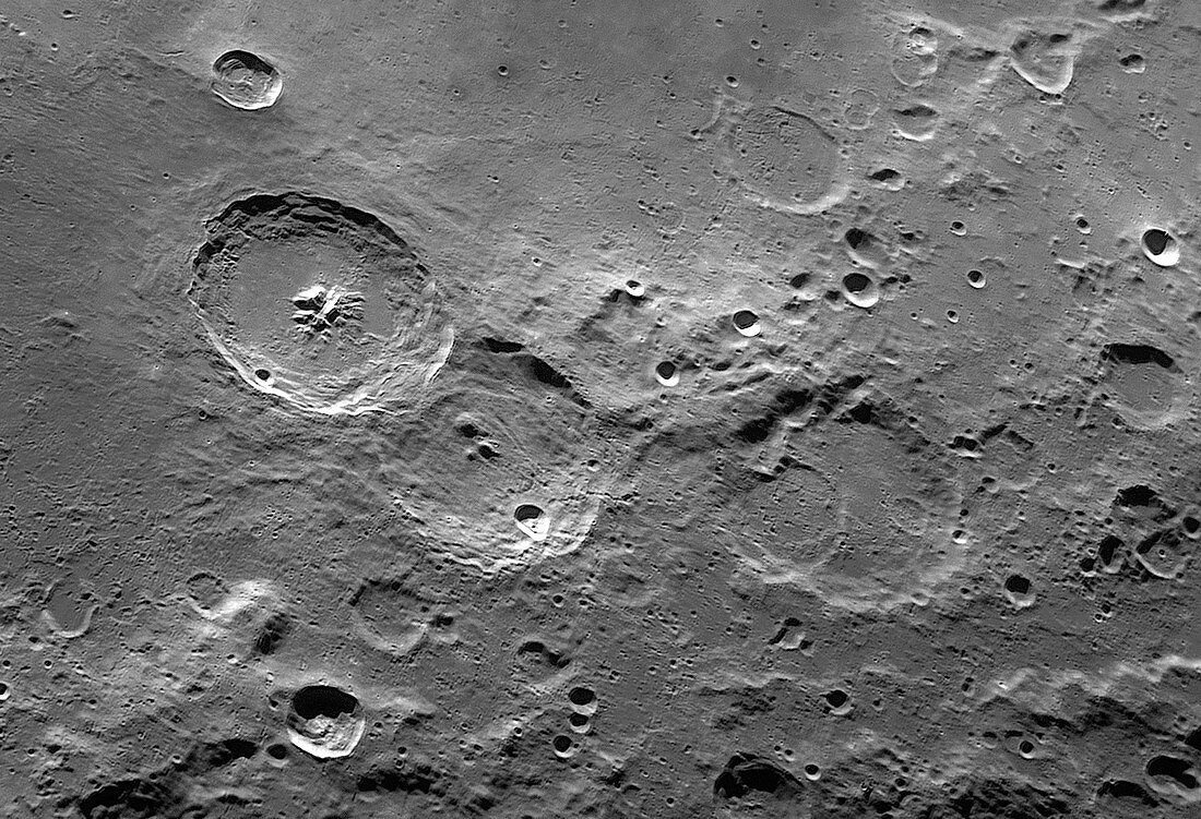 Theophilus trio of lunar craters