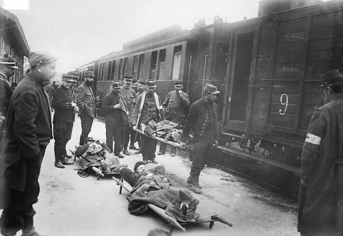 Transporting wounded soldiers