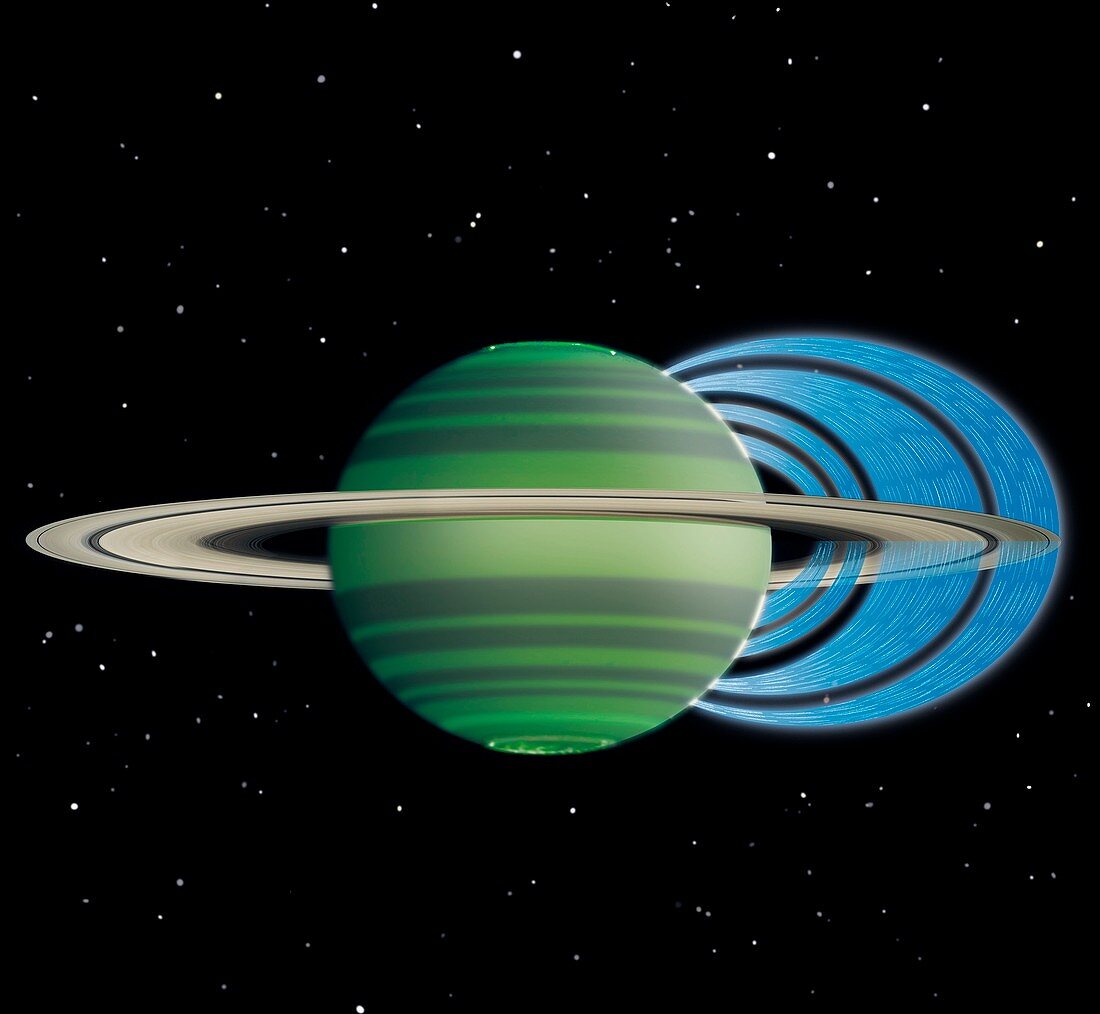 Saturn's ring 'rain',artwork