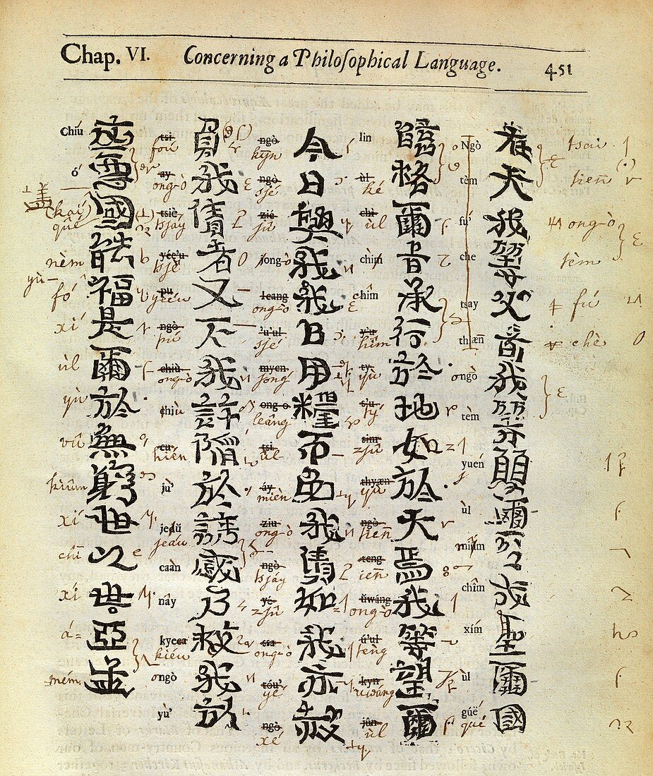 Chinese characters,17th century