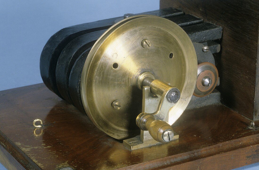 Galvanic demonstration device,circa 1900