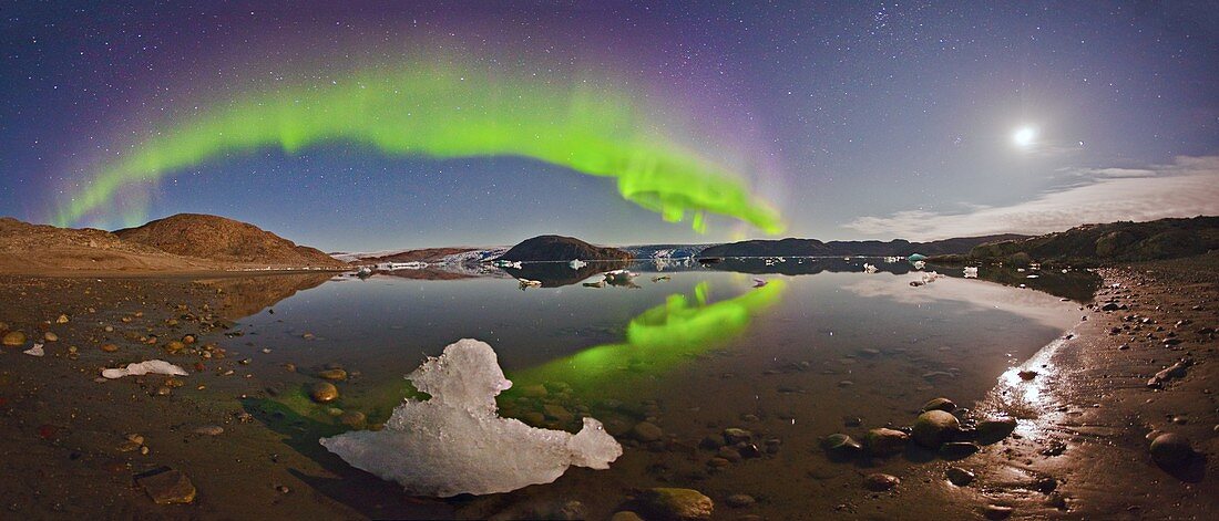 Auroral display,Greenland