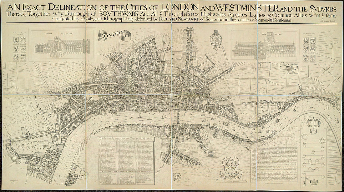 Cities of London and Westminster,a map