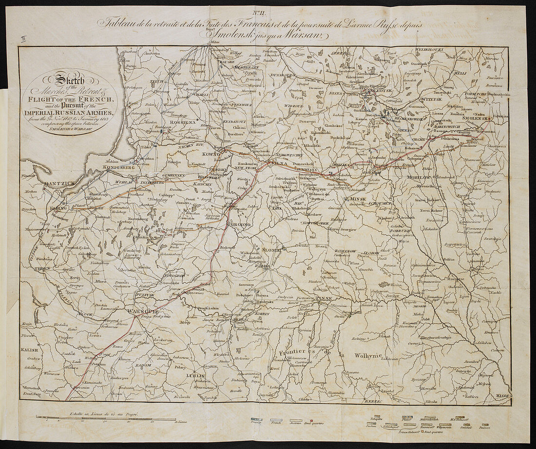 Route of the retreat of Napoleon's army