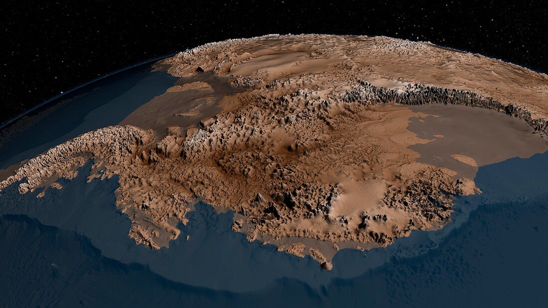 Antarctic bedrock,computer model