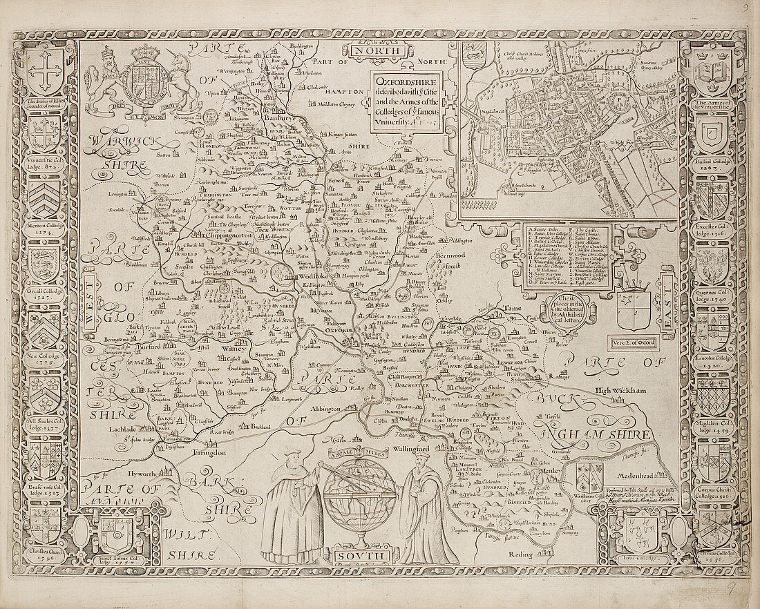 Map of Oxfordshire and central England