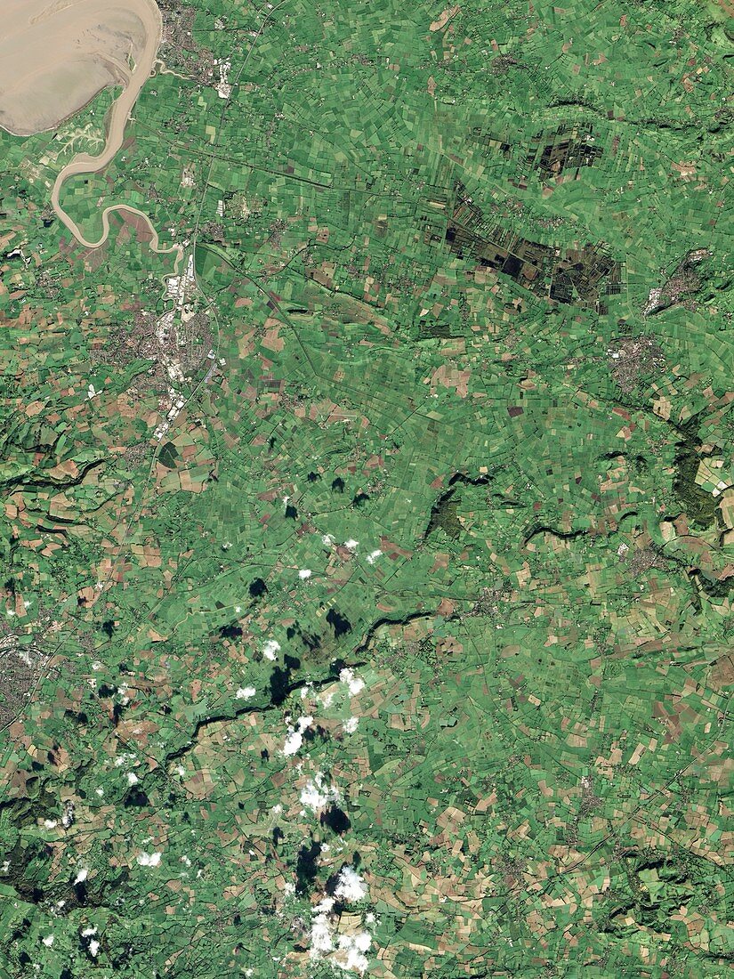 Somerset Levels,UK,satellite image