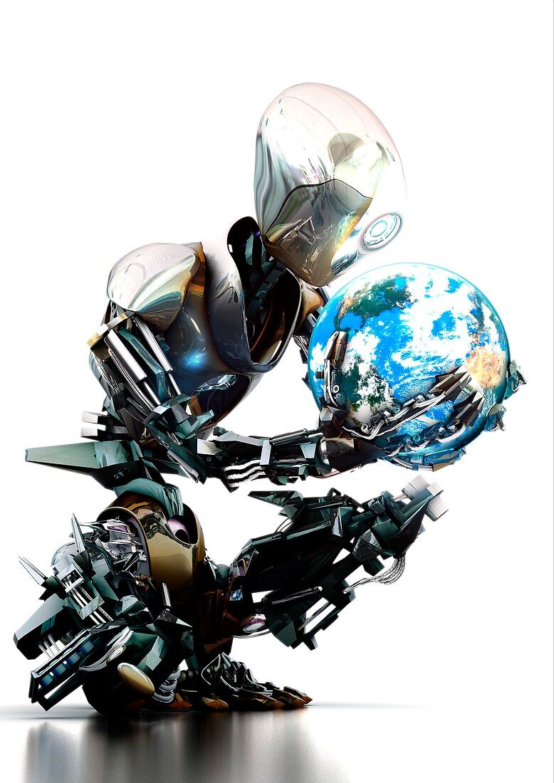 Robotic world,conceptual image
