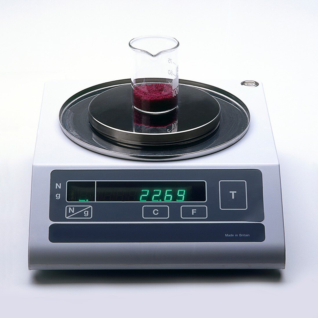 Beaker containing cobalt chloride