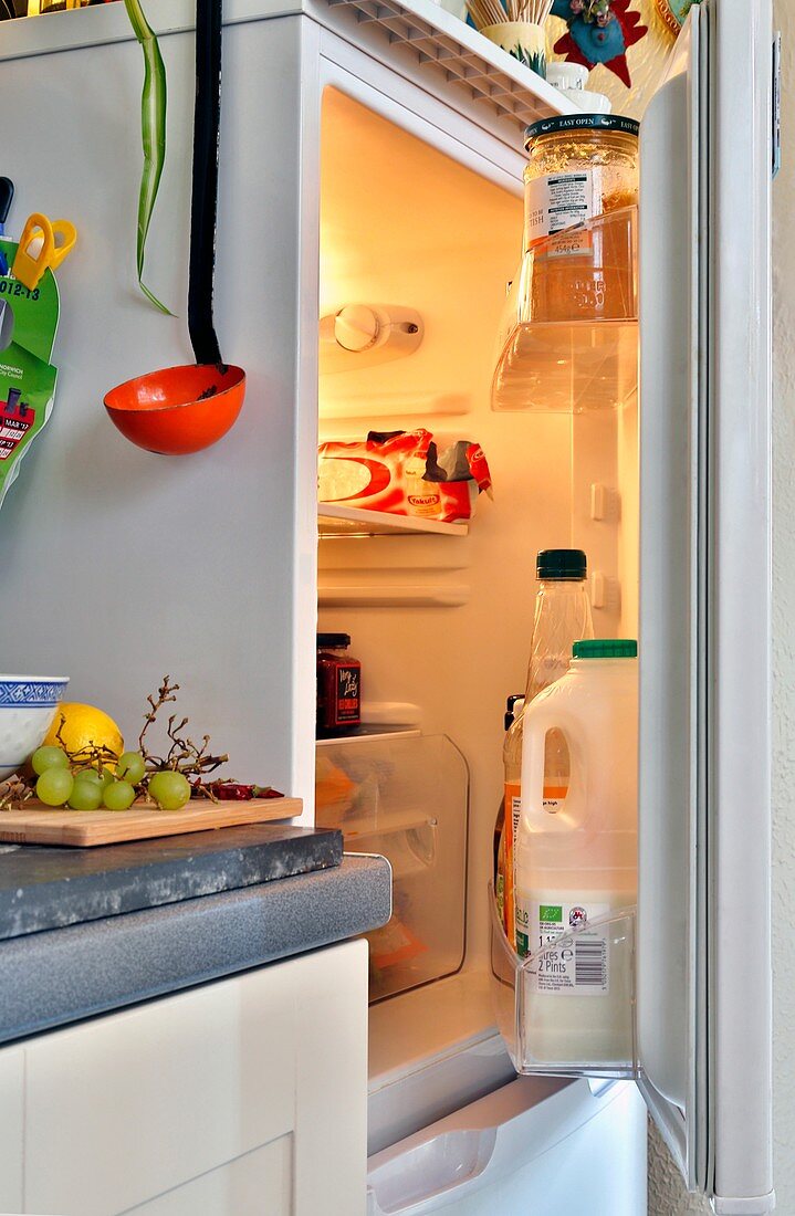 Open fridge door