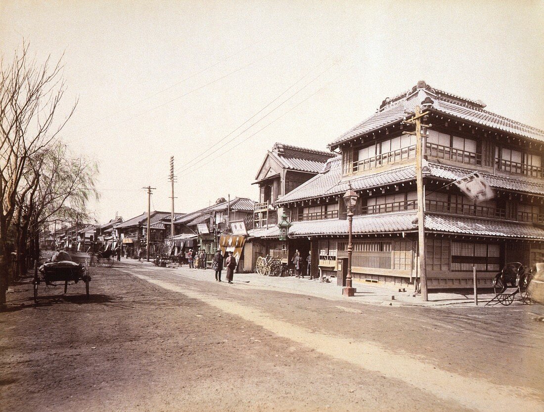 Street scene in Yokohama,Japan,1890s