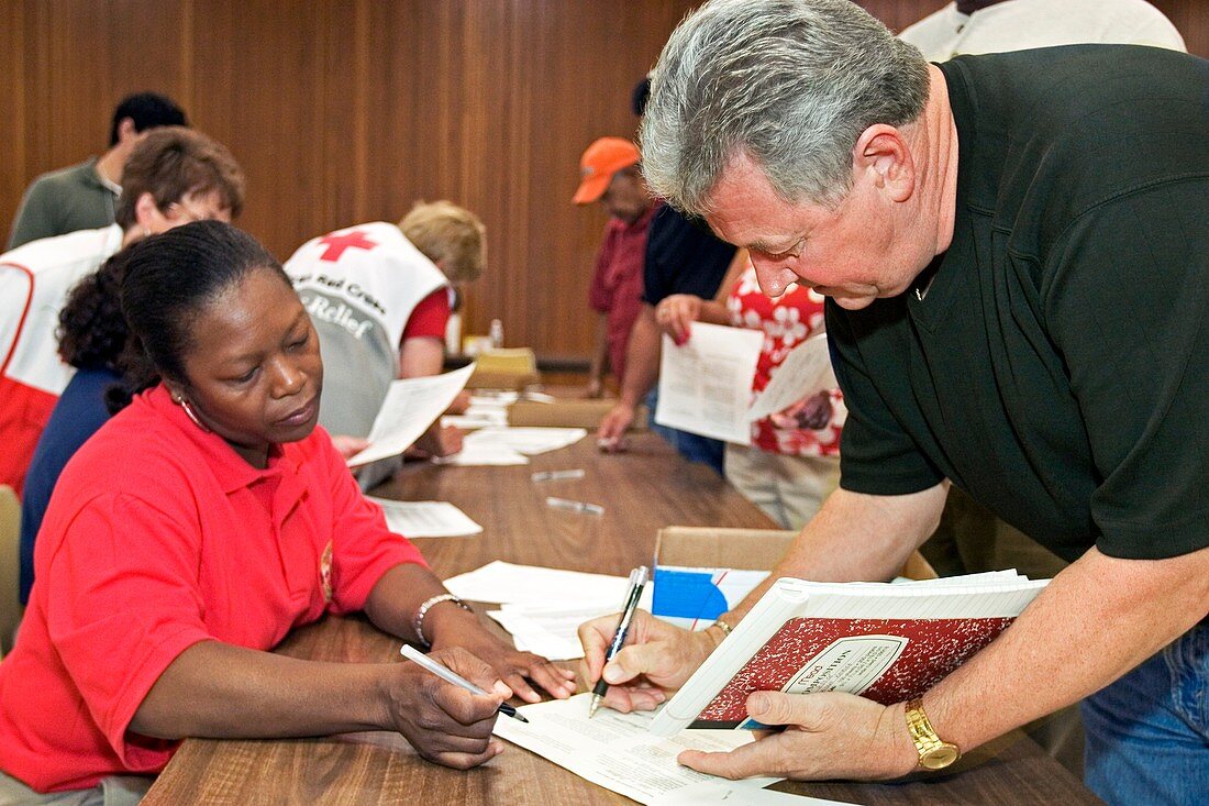 Hurricane Katrina disaster relief centre