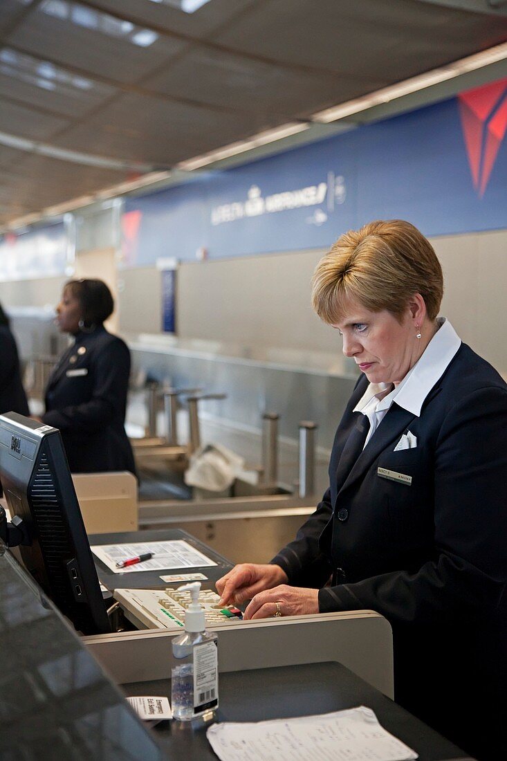 Airport check-in desk