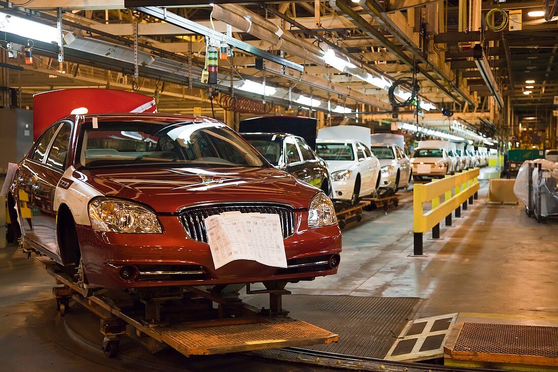 Car production assembly line