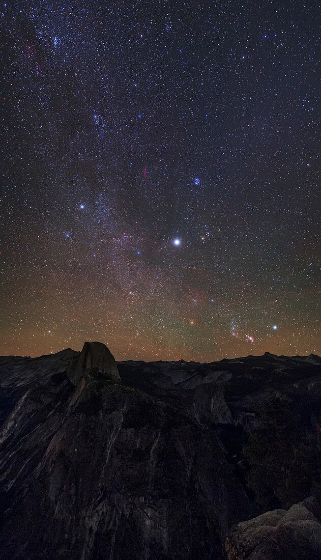 Night sky over Yosemite Park,USA