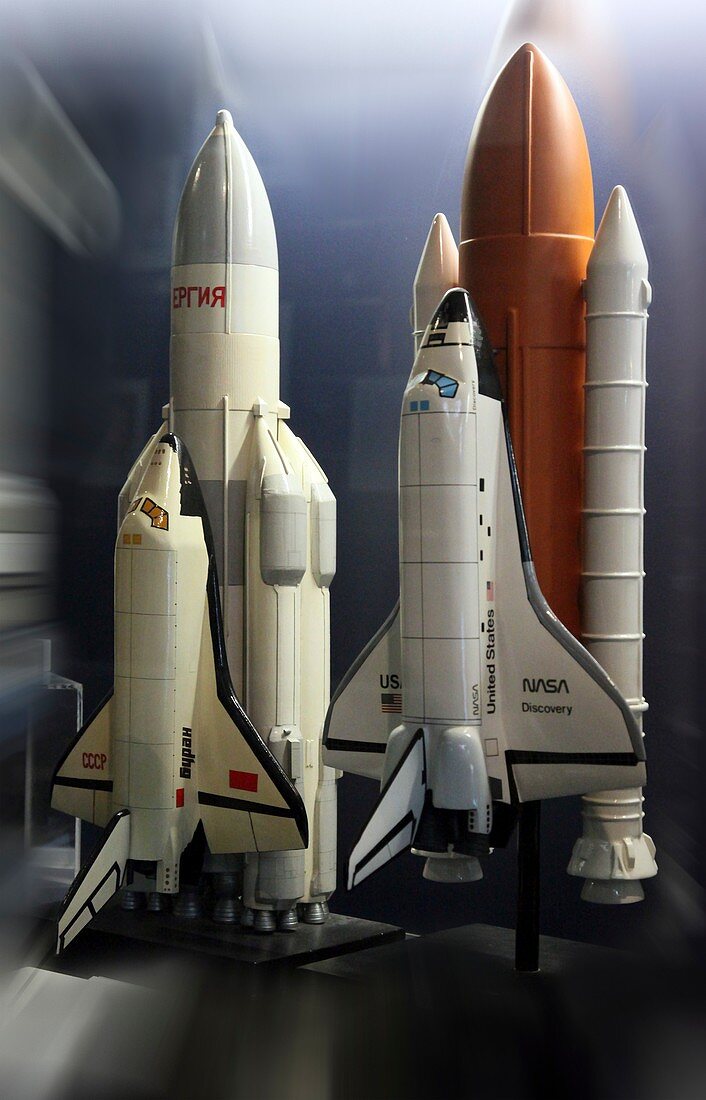 Space Shuttle and Buran spacecrafts