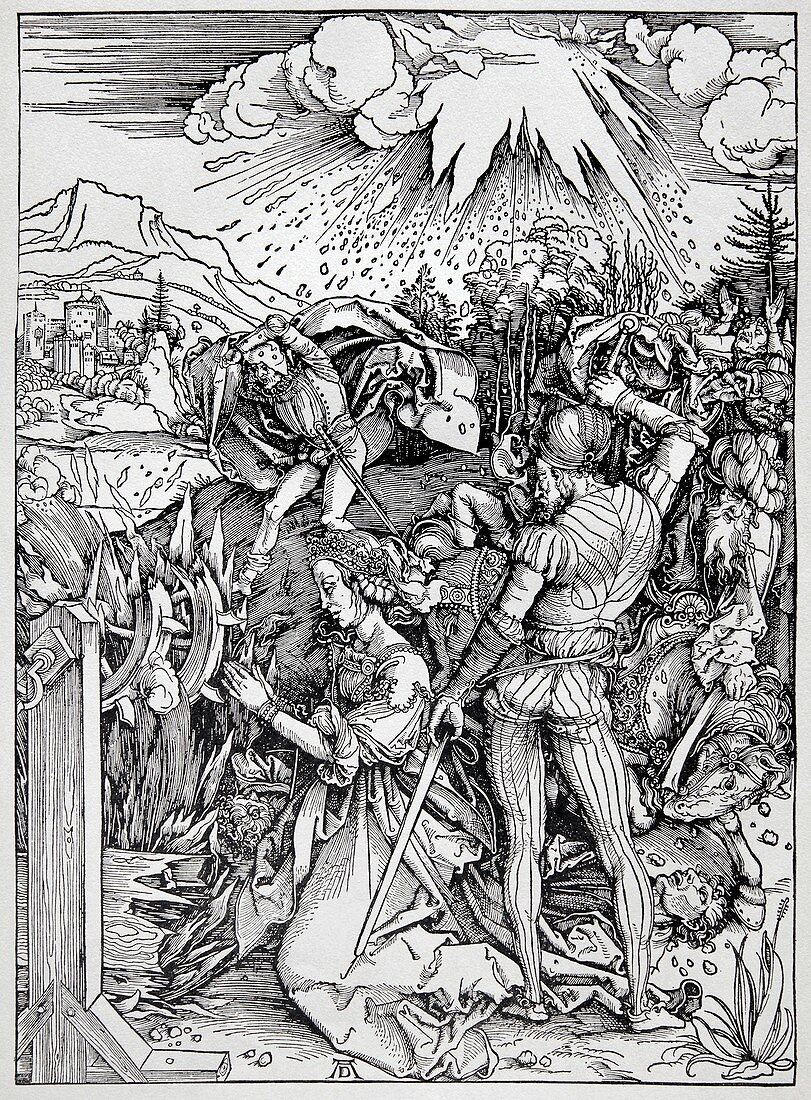 Falling of the Ensisheim meteorite,1492