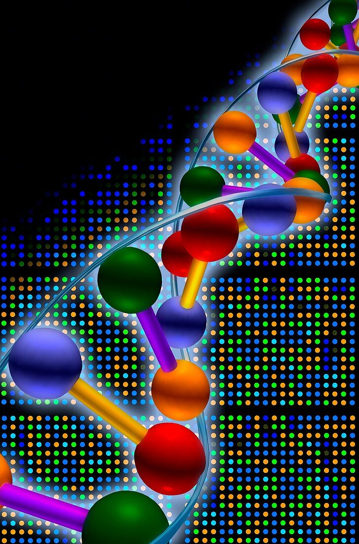 DNA microarray and double helix