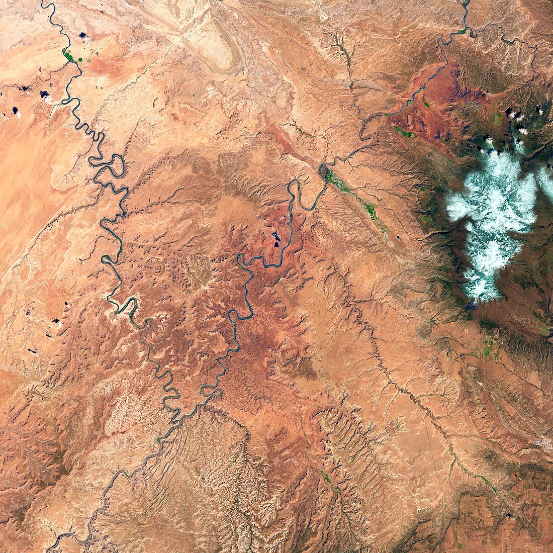 Canyonlands,Utah,satellite image