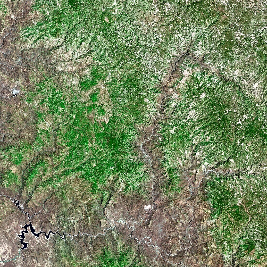 Copper Canyon,Mexico,satellite image