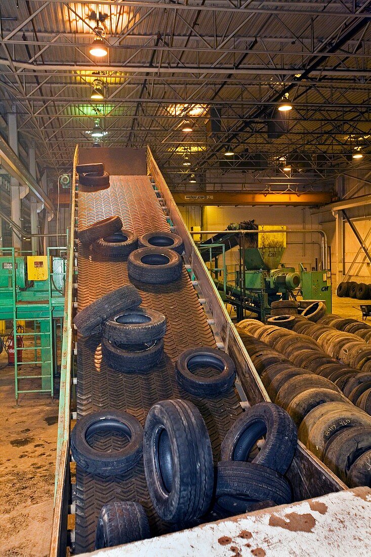 Tyre recycling facility