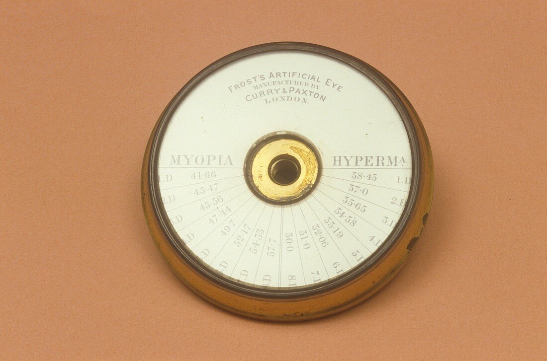 Model eye for ophthalmology,circa 1880