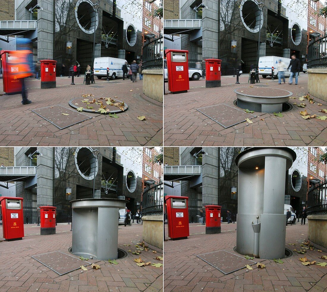 Telescopic street toilet,London,UK