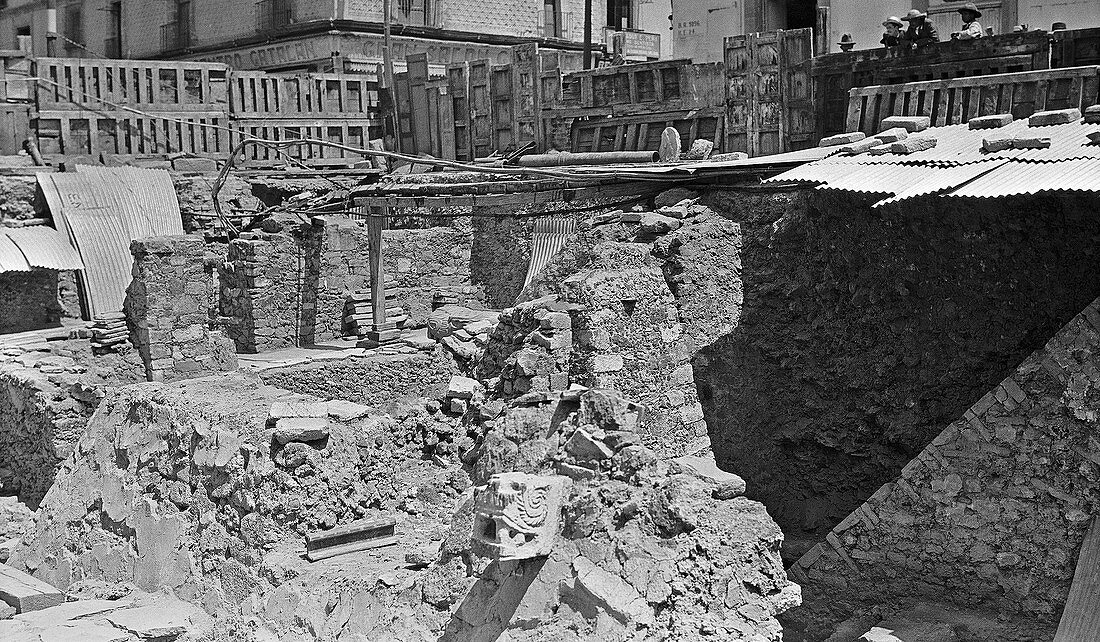 Mayan excavation site,1910s