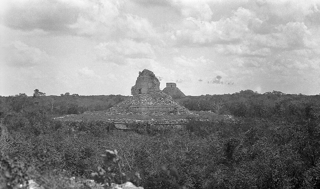 Mayan temple ruins,1910s