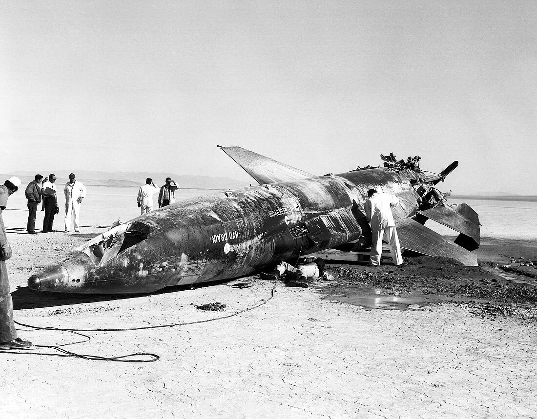 X-15 aircraft crash site,1962