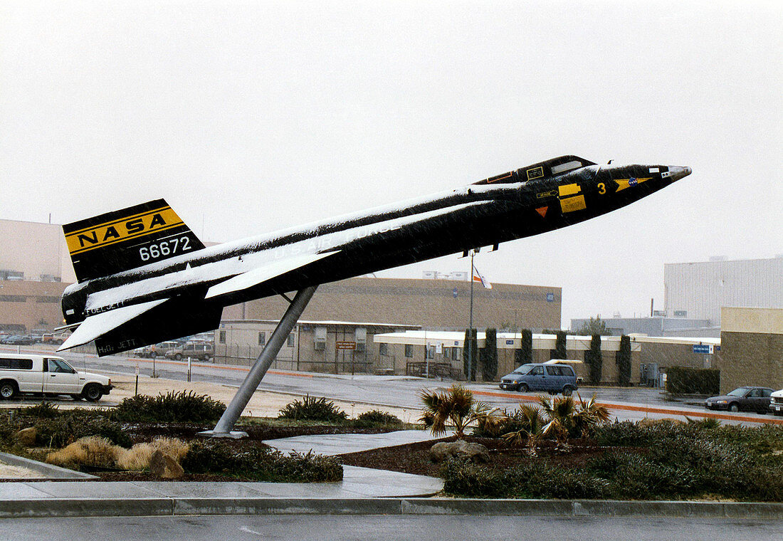 X-15 aircraft replica installation,1997