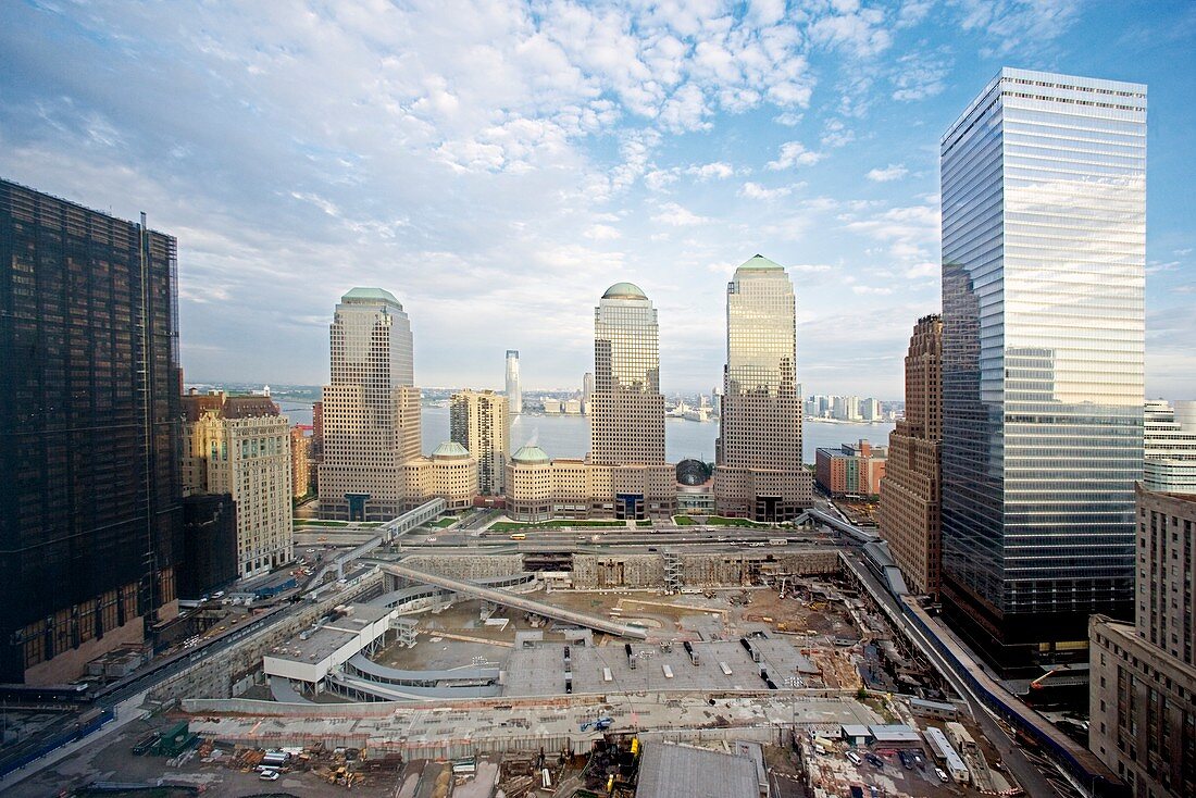 Construction at the Twin Towers site,USA