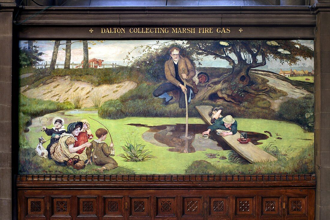 Mural of John Dalton,English scientist