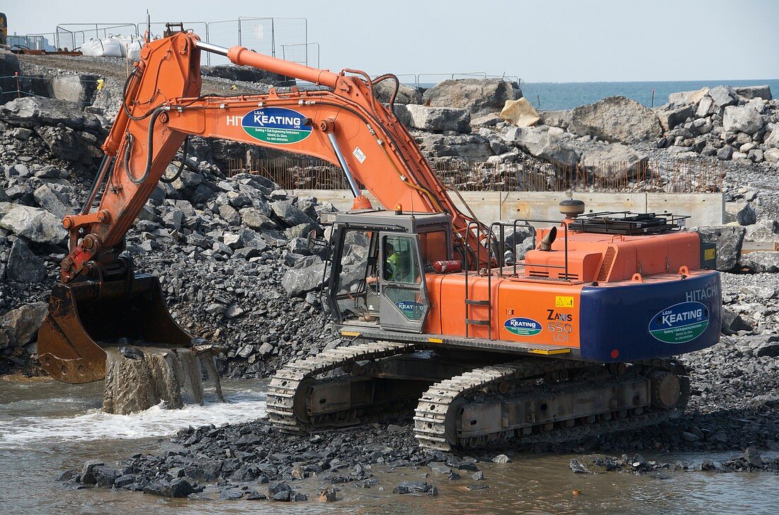 Dredging for a new jetty at Doolin