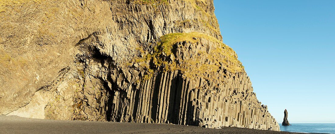 Basalt columns and sea stack