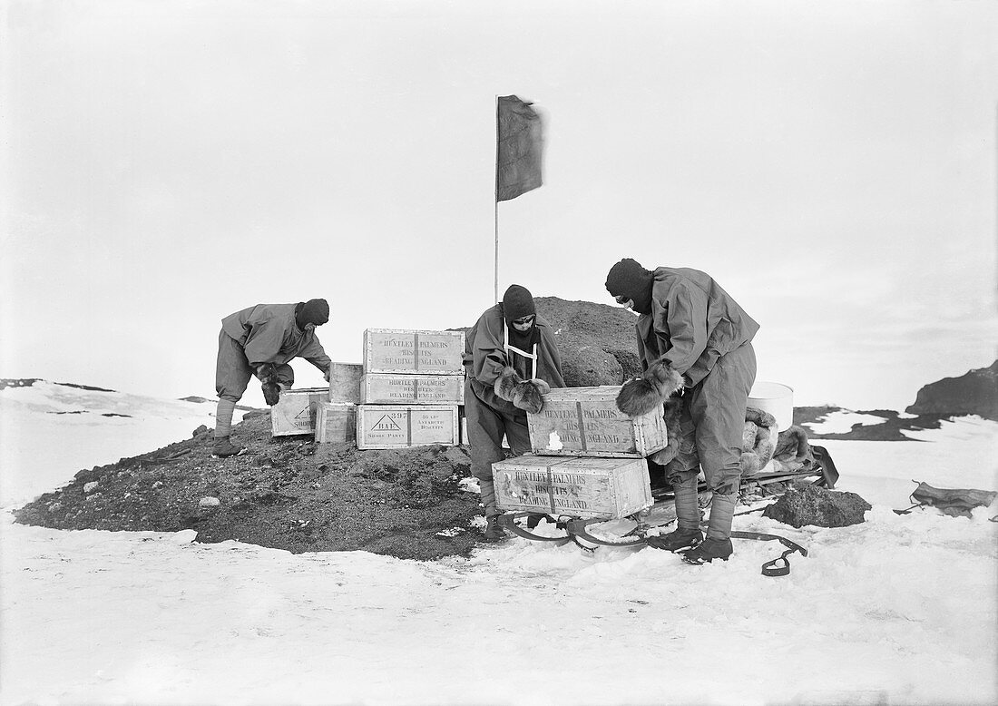 Terra Nova Antarctic depot laying,1911