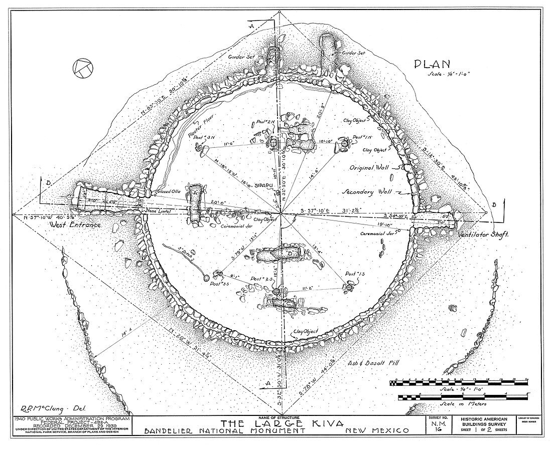 Plan of an Anasazi kiva