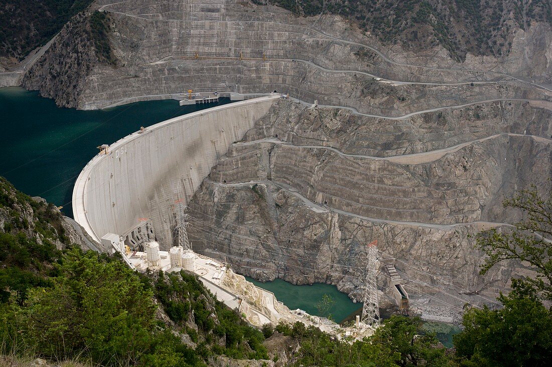 Coruh River dam construction,Turkey