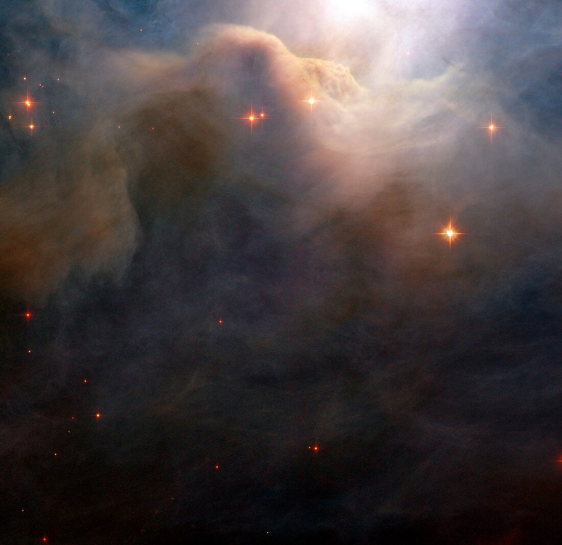 Iris Nebula dust clouds,HST image