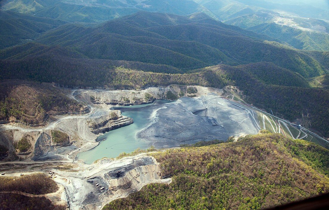 Coal sludge dam,West Virginia,USA