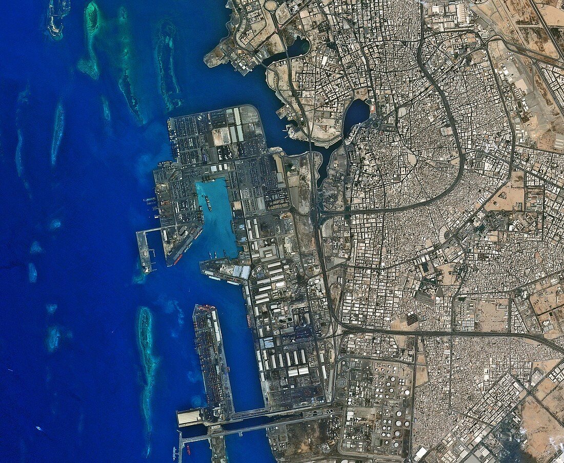 Jeddah seaport,satellite image