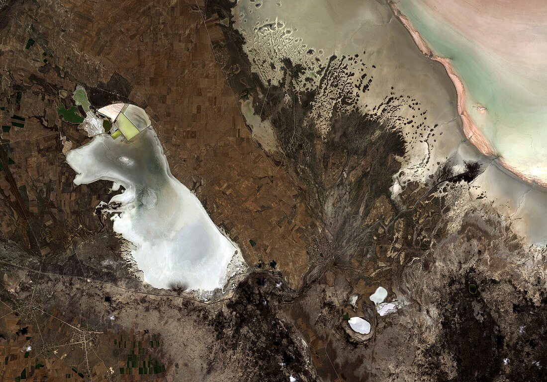 Salt lakes,Turkey,satellite image