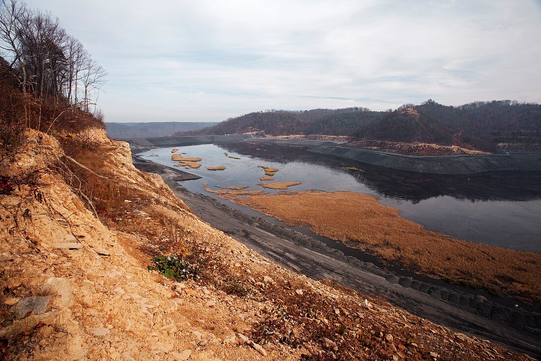 Coal sludge dam,West Virginia,USA