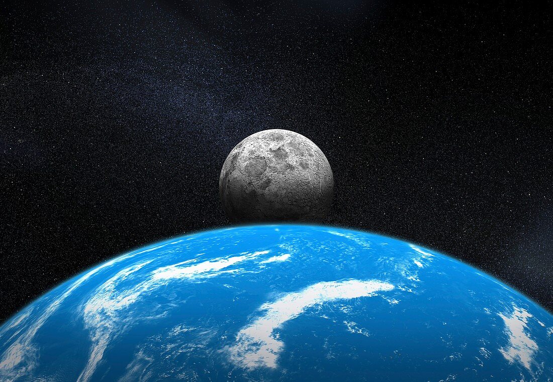 Moonrise from Earth,artwork