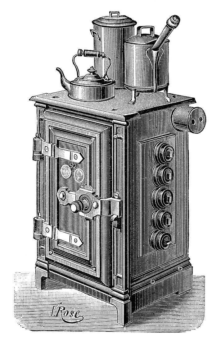 Electric cooking stove,19th century