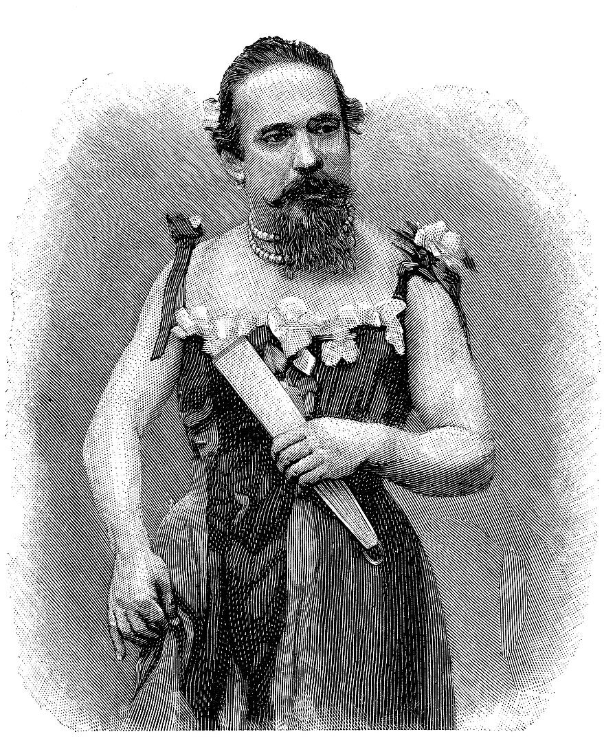 Bearded lady,19th century