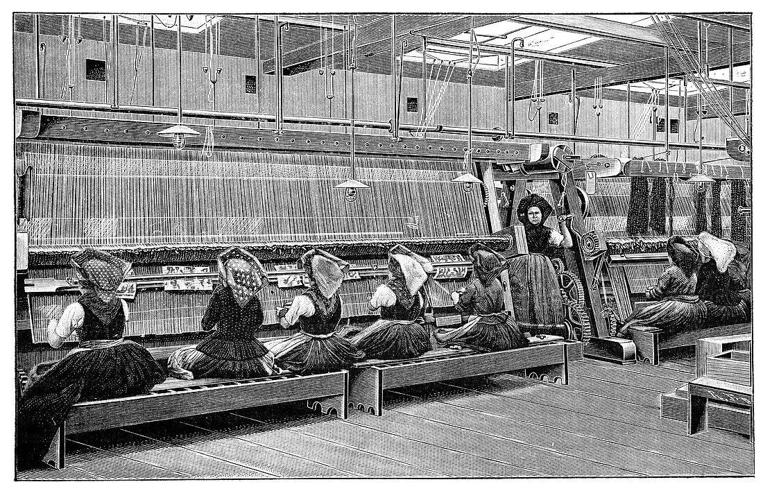 Carpet weaving in Turkey,19th century