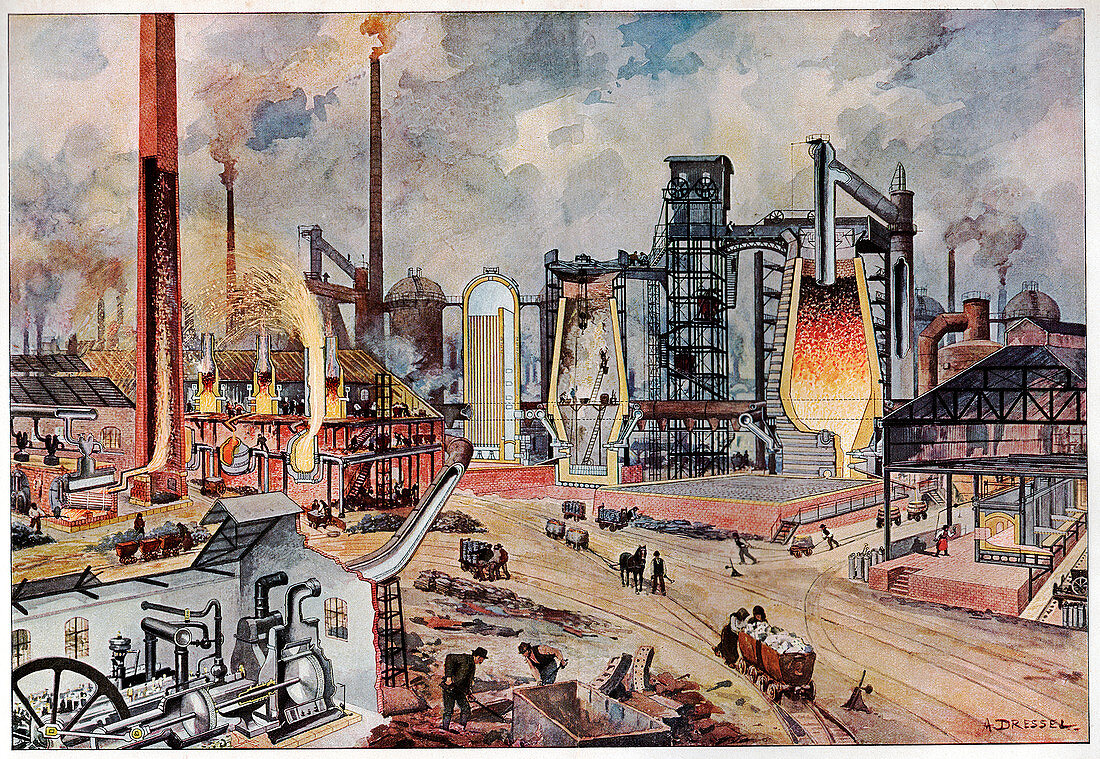 19th Century ironworks,Germany,artwork