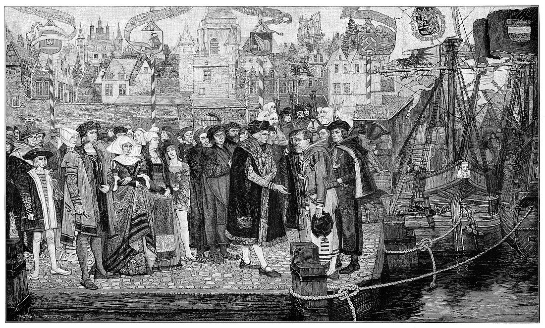 First sugar ship,16th Century artwork